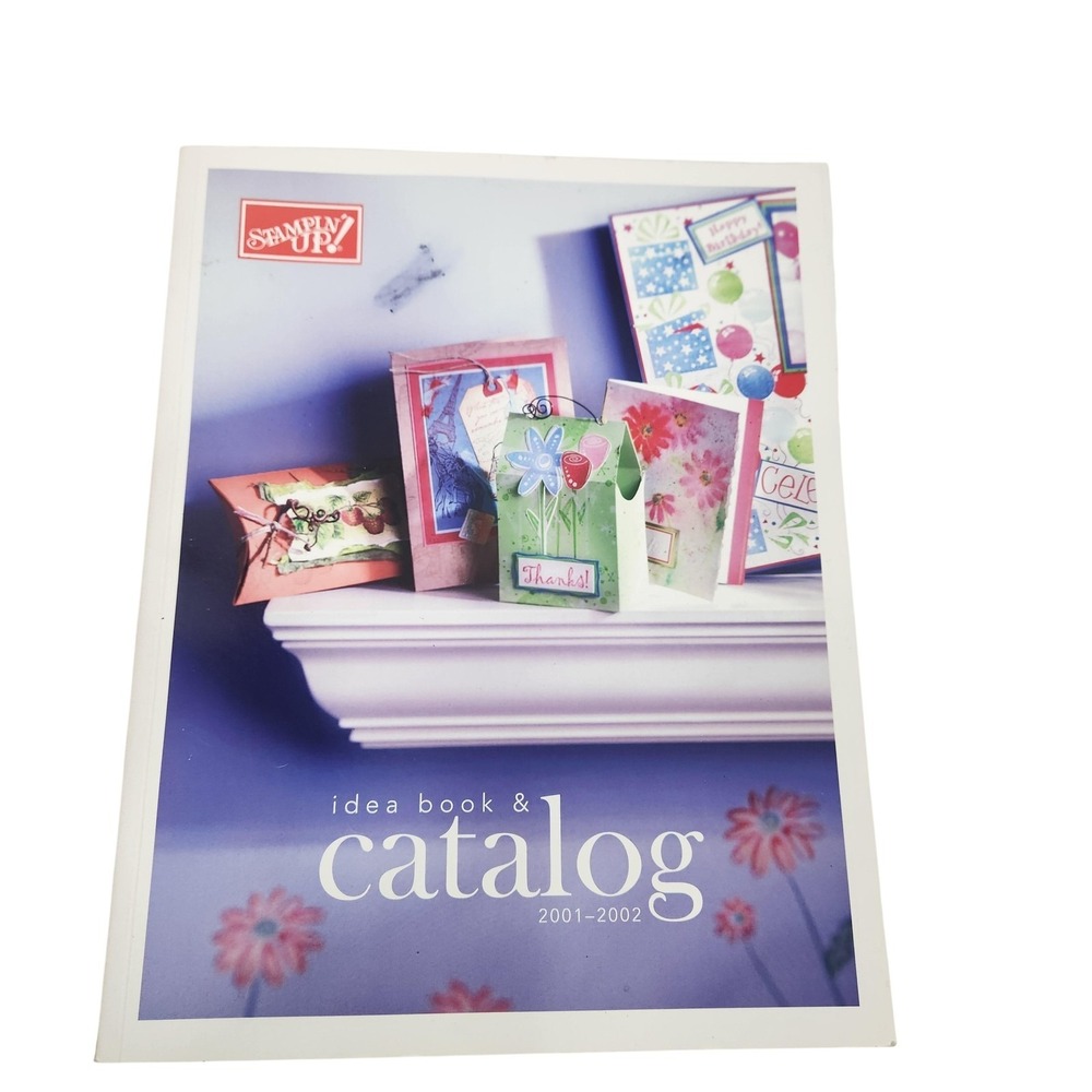 Vtg STAMPIN' UP! Idea Book Catalog 2001-2002 Rubber Stamps Stationery Softcover